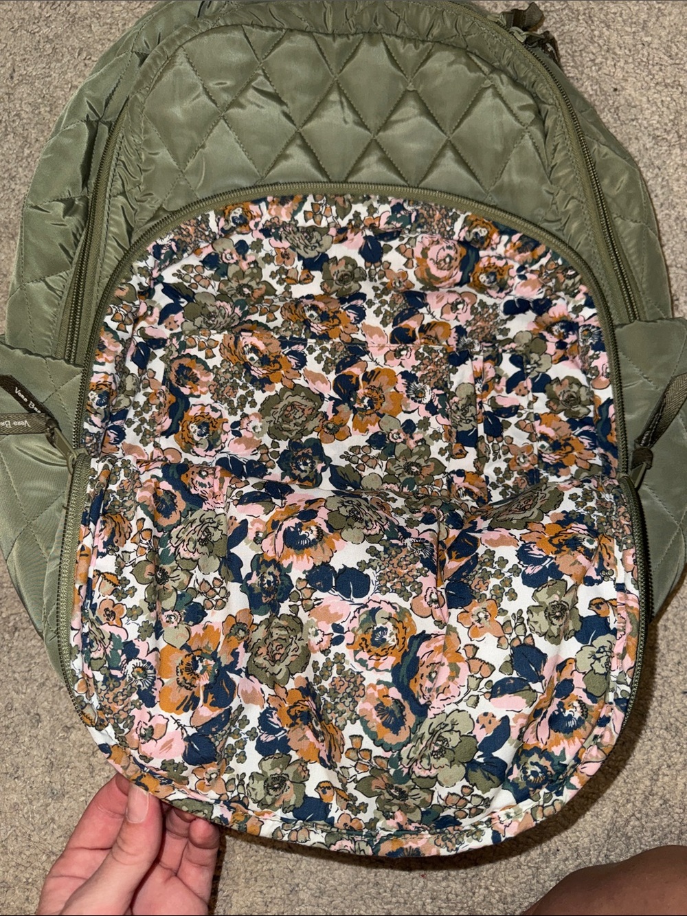 Ver Bradley ultralight sage green backpack - Picture 9 of 13